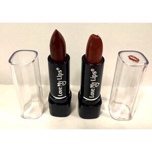 2x Love My Lips Lipstick #440 Wild Berry Frosted #439 Cocoa Bean New Flawed
